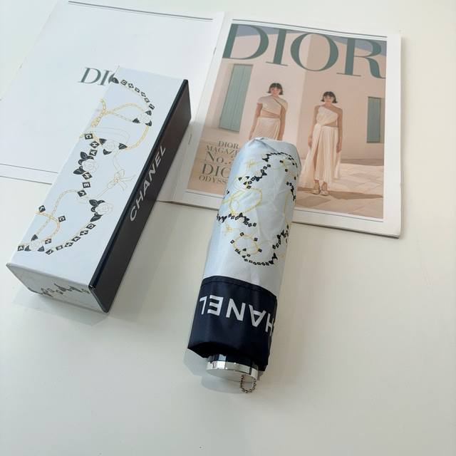 Chanel Chanel 50% off manual folding umbrella uses Taiwan imported UV anti-ultra