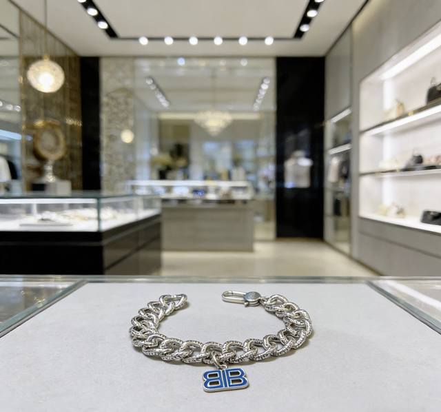 原单货新品 巴黎世家手链Balenciaga手链专柜一致巴黎世家手链 男士火爆款出货 设计独特 前卫 男士必备！码数18 20 22 24Cm