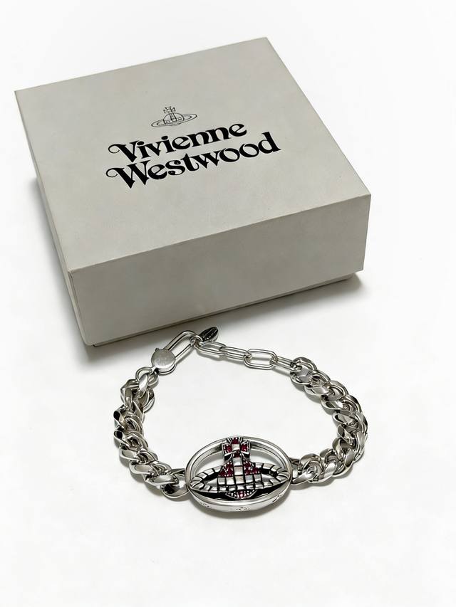 高品质西太后专柜精工版本泰银风格手链 明星同款 复古做旧风 原版复刻 纯手工打造 ～正品开模潮流时尚必备 男女均可佩戴 情侣款同款 摇滚朋克泰银风格 复古元素