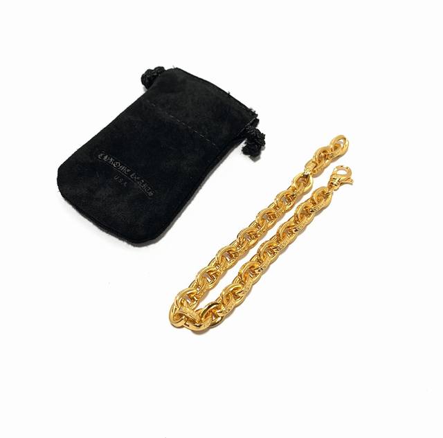 Chrome Hearts克罗心手链 粗字母手链定制22K包金手链 编号380510