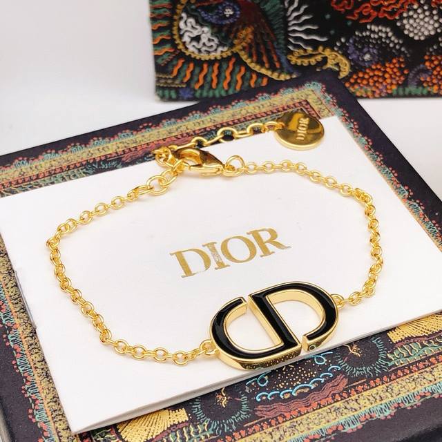 编号Dsl0071手链 Dio*最新款Cd滴油黑色项链 一致Z批黄铜材质