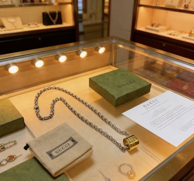 新品首发不爆不发 抖音带货网红首选 古驰项链最新款链条档次更高明星同款Anger Forest系列双G设计理念复古经典系列吊坠古驰项链 让高档的衣服搭配更有气质