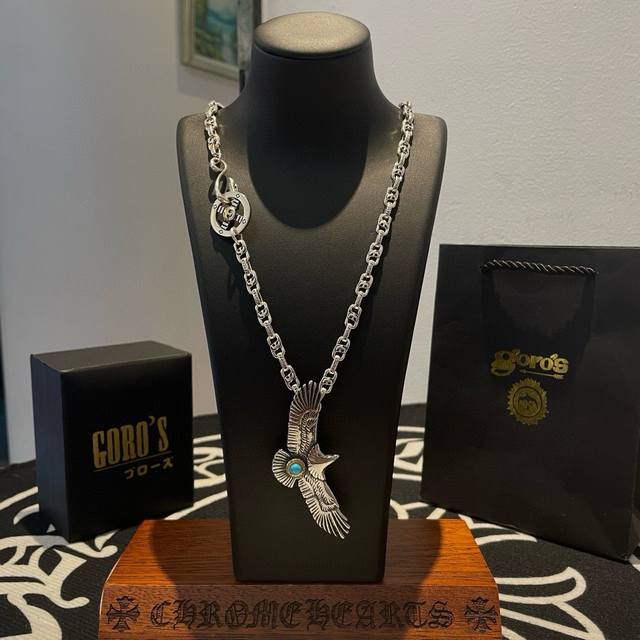 新品上架 Goro’S高桥吾郎松石老鹰吊坠，高桥经典飞鹰项链，顶级版本，认准独家拍摄，主攻高端市场 ，快手 Ins 小红书热门款，绝对区别普通版本！图片产品细节
