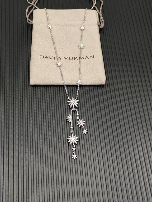 david Yurman 银色星焰簇群项链。长度51Cm 44Cm+3.5Cm+3.5Cm 延迟链 ￥ 编号Dyxl-225