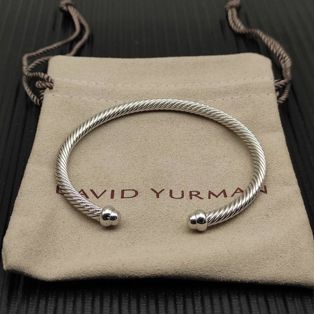 david Yurman 银色4Mm圆头手镯。￥ 编号 Dysz-375