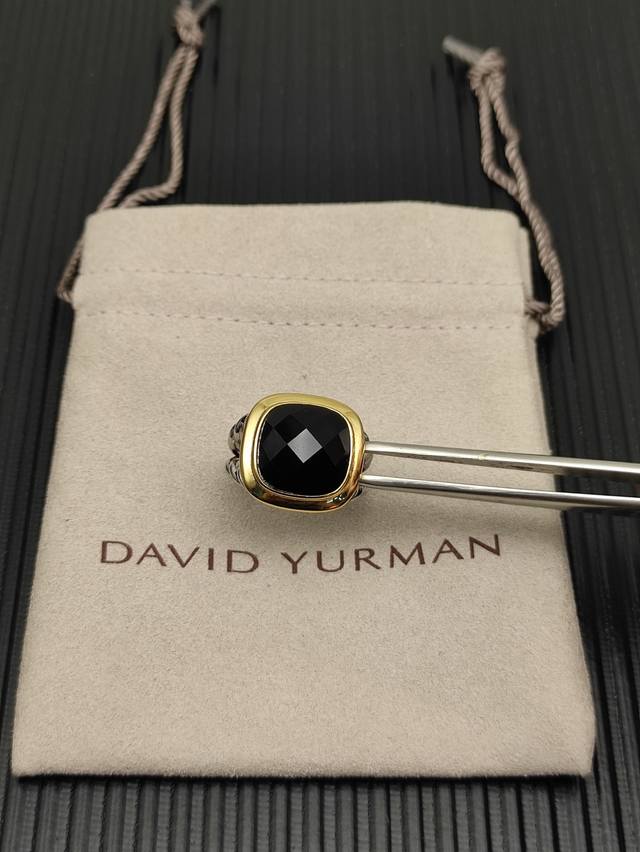 david Yurman 分色14Mm四方钻黑钻戒指 戒指尺寸：美号，6-7-8-9，四个号 ￥ 编号 Dyjz-199