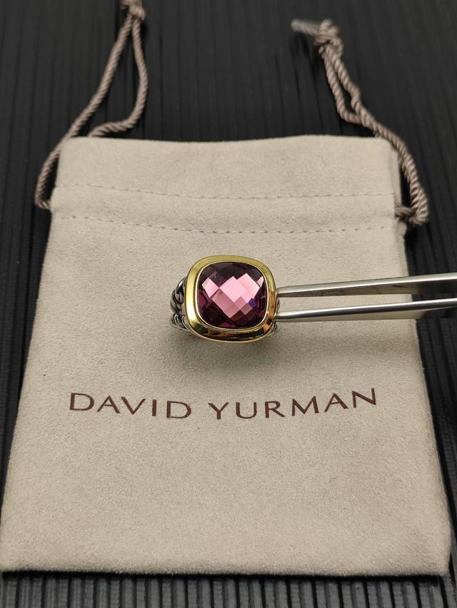 david Yurman 分色14Mm四方钻紫钻戒指 戒指尺寸：美号，6-7-8-9，四个号 ￥ 编号 Dyjz-198
