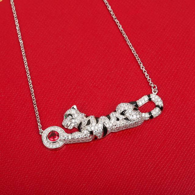 208660 我们出品 可订制真金真钻，量大咨询客Fu 豹子项链 通体925纯银行业标杆工艺独家行业标杆新技术电镀优金电镀，保色度做到目前市面最优！！独家配方！