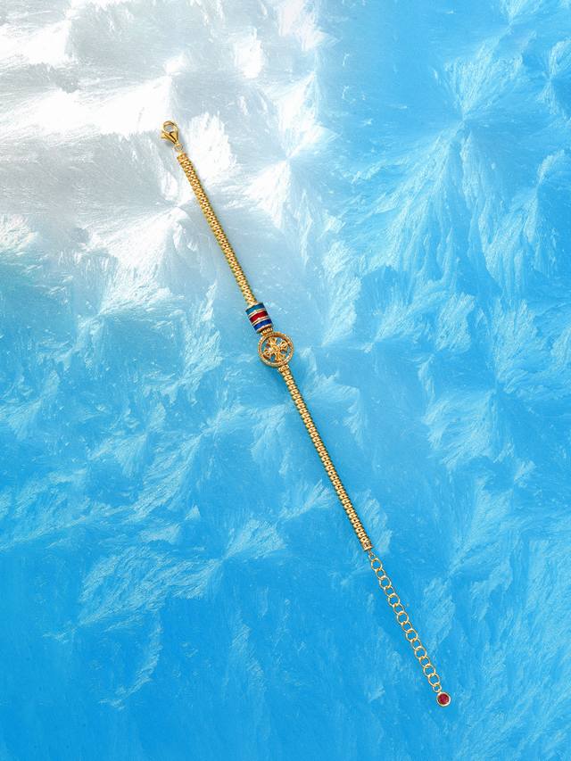 250183 我们出品 量大咨询客Fu 彩宝系列-金刚杵手链 通体925纯银耐磨保色度行业最新配方优金电镀！人无我有！对标高级珠宝工艺！全部是一致真金真钻的做法