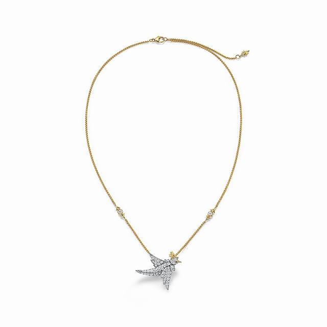 Tiffany蒂芙尼项链石上鸟系列 小鸟项链到货分色电镀