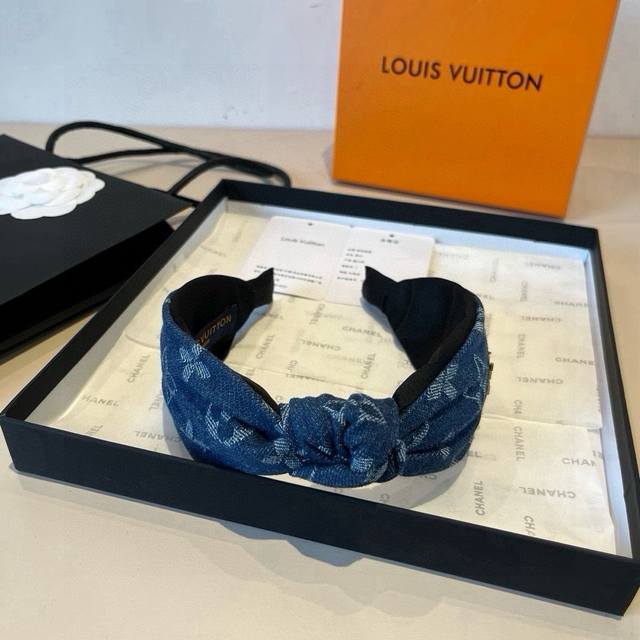 Lv路易威登老花牛仔发箍