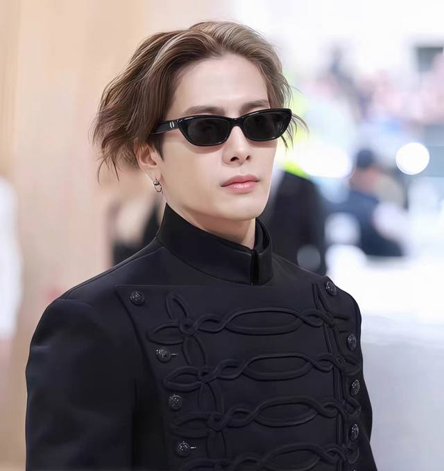 Gentle Moster Gm 王嘉尔同款高品质欧美小框墨镜男时尚太阳镜女款防紫外线眼镜驾驶镜椭圆形 型号：Monochrome