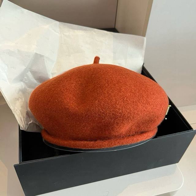 Dior迪奥 秋冬新款贝雷帽，百分百羊毛帽% 南瓜帽，高端定制，别针可拆卸多用