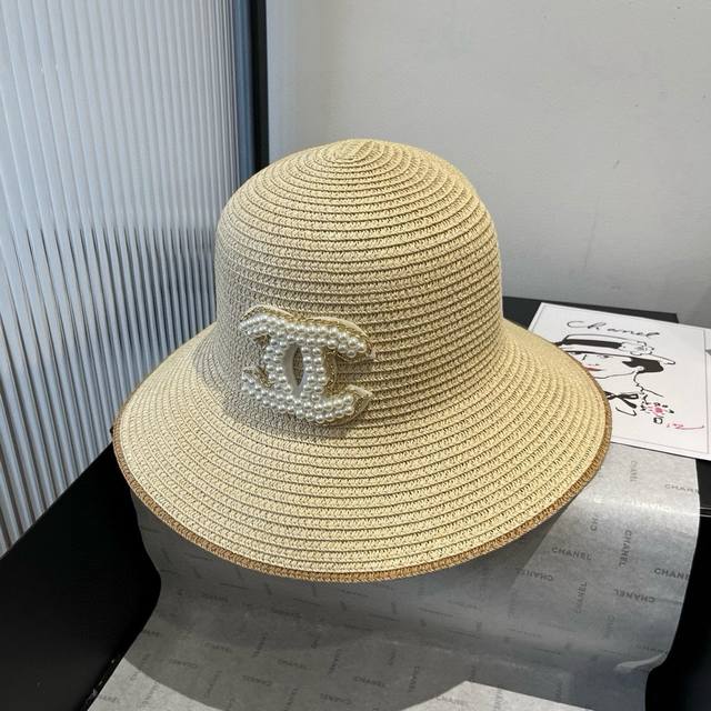 Chanel香奈儿新款草帽，名媛风，头围57Cm