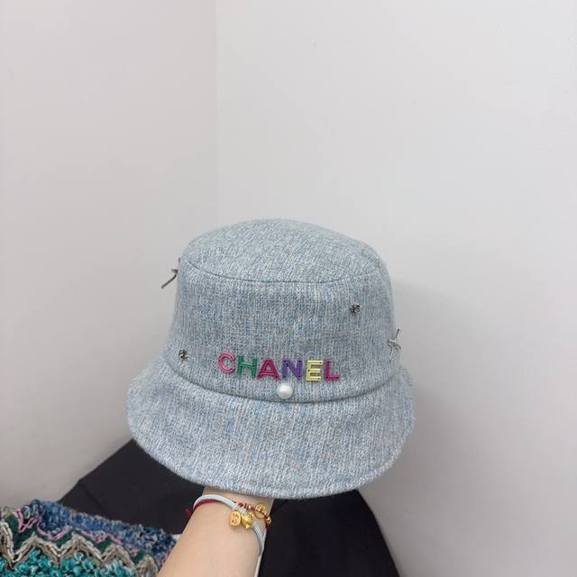 Chanel 小香风定制面料 新款渔夫帽 高级感十足