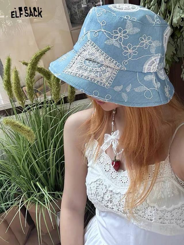 香奈儿2025潮流渔夫帽女春夏季新款绣花小沿显瘦韩版 酷炫青年街头男女帽子