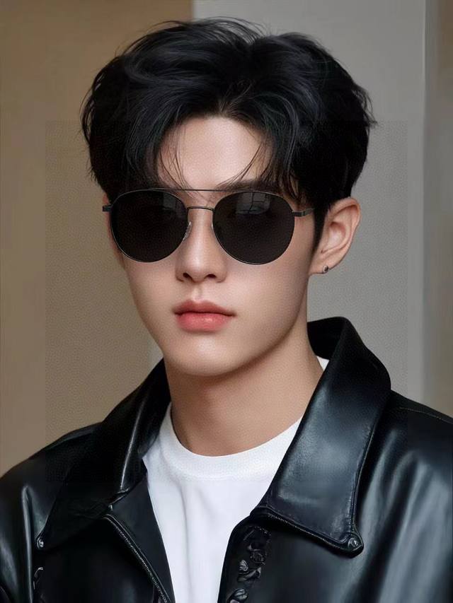 Lv 高品质男女款墨镜 进口宝丽来偏光镜片 蛤蟆镜 开车钓鱼都可 百搭显瘦墨镜韩版男士飞行员大框司机开车防紫外线太阳镜 型号：L2340