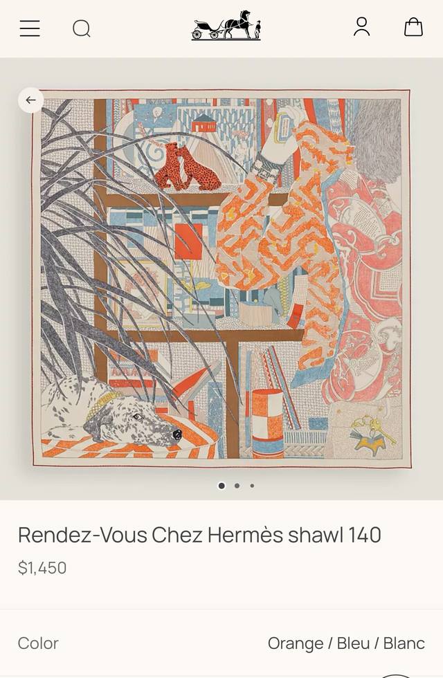 Rhms2558 双面同色 140X140Cm 70%羊绒30%真丝 爱马仕 爱马仕之约