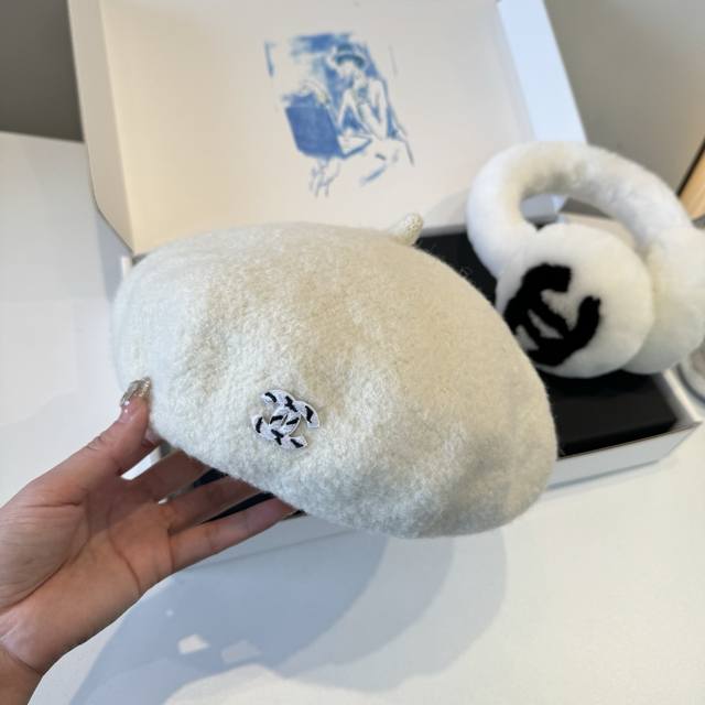 Chanel香奈儿新款羊绒贝雷帽，头围57Cm