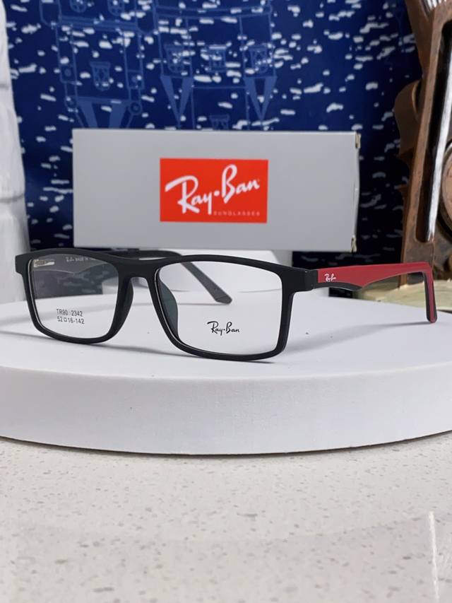 Rayban雷朋 博士眼镜老花眼镜男全框高清防蓝光定制中老年人眼镜可配镜用 款号：Rb2342