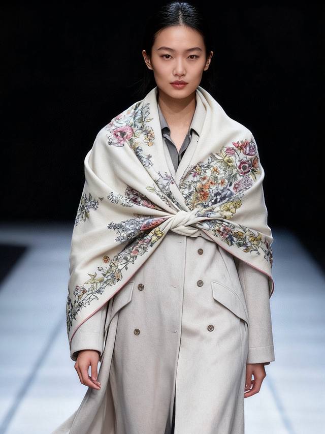 Dior 140双面丝绒印花方巾 这款方巾以 Dior Star 图案呈现 Dior 的幸运星，通过该系列的精美花卉主题重新诠释 Dior 先生的幸运符。采用丝