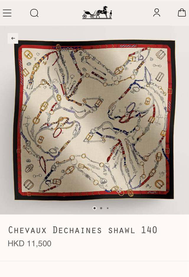 Rhms2566 双面同色 140X140Cm 70%羊绒30%真丝 爱马仕 跃动的马儿