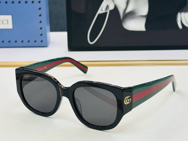 Gucc* 古家Gg1587S Size：53口20-140 女士款 搭配镜框D时尚靓丽 个性十足 DDD