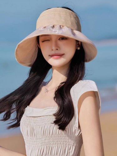 Chanel香奈儿 2025新款大帽檐遮阳帽女夏季防晒防紫外线海边空 顶帽显脸小太阳帽