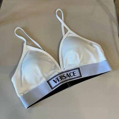 versac*新款织带比基尼分体泳衣套装 黑色白色