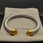 david Yurman 7Mm金头镶嵌石黄钻头手镯 。建议适合佩戴的手围16-20Cm 编号Dysz-265