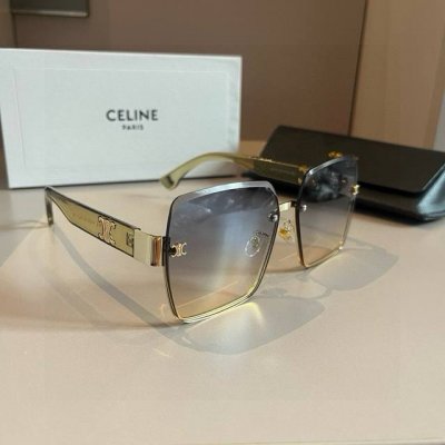 celine 女款太阳镜，立体感十足. 高清镜片.新颖.质感超好 百搭.简洁.