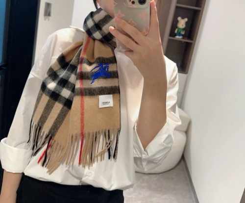 蓝马系列 Burberry 巴宝莉双面围巾好看的要疯掉了，太有型太有魅力了非常斯文时尚的秋冬单品！真的很喜欢，非常Classical的男款设计 %羔绒，手感真的