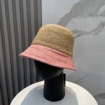 lv路易威登进口拉菲草拼色 盆帽简约不失庄重 低调奢华 极具造型感 ！ 渔夫帽款式设计 ，真心好看也百搭