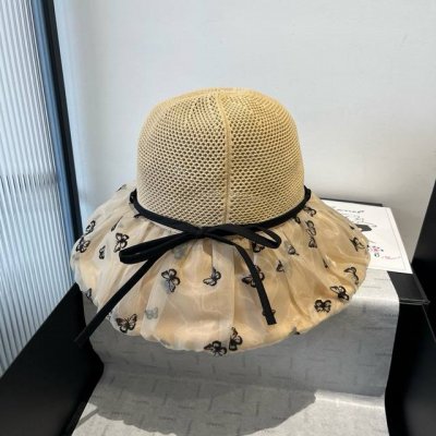gucci古奇新款灯笼帽 遮阳草帽 防紫外线帽檐 头围57Cm