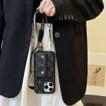 100 上新Lv经典老花斜挎左右开卡包手机壳 lv经典款拼色四包围边贴绒布侧边烫金贴皮[666][666] 摄像头精孔可过镜头膜 型号：为了不出现报错型号，请打