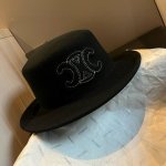 140￥P Celine赛琳新款羊毛礼帽，平顶礼帽，百分百羊毛面料%，头围57Cm