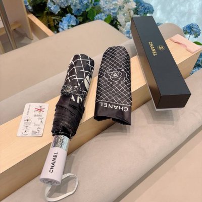 Chanel 香奈儿 三折自动折叠晴雨伞 选用台湾进口Uv防紫外线伞布 原单代工级品质
