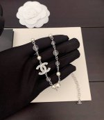 P70 Chanel 最新款白金白Cc水晶项链 一致Z批黄铜材质