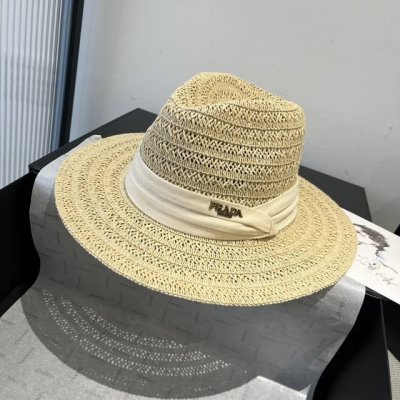 普拉达prada新款礼帽 遮阳草帽 头围57Cm