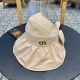 dior 韩版新款彩胶防晒帽子女小清新花朵透气空顶旅游度假太阳帽