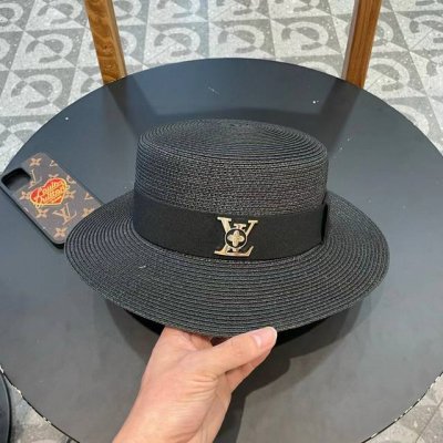 Lv路易威登新款草帽 平顶礼帽 头围57Cm