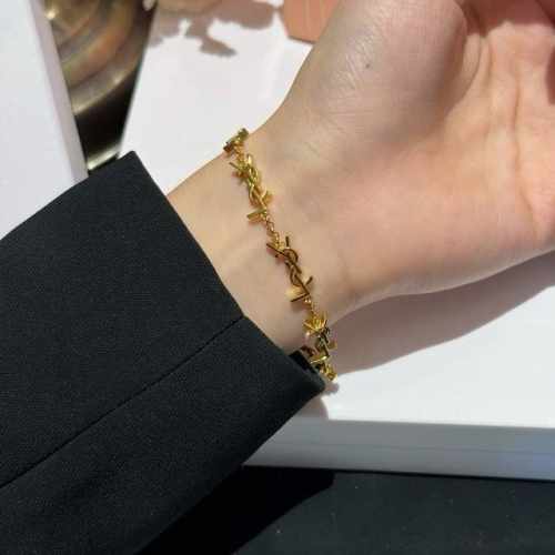 编号Ysl0006 Ysl*最新款手链 一致Z批黄铜材质 Ysl新款Logo手链 时尚辨识度十足 秋冬必备单品