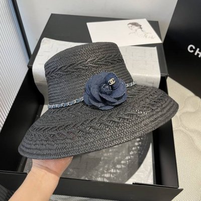 chanel香奈儿台湾和草盆帽，遮阳礼帽，头围57Vm