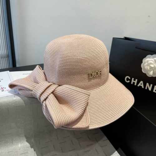 dior迪奥新款蝴蝶结草帽 头围57Cm