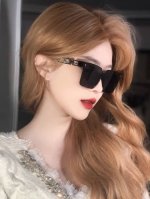 P100Herme*墨镜女款高级感2025新款无框网红方圆脸显瘦气质防晒遮阳太阳眼镜