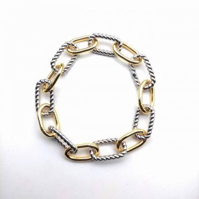 David Yurman 麦迪逊链式多环分色手链 尺寸：21Cm 编号Dysl-007