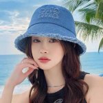 谬谬Miumiu 甬制渔夫帽2025高级感水洗帽子牛仔女款太阳帽 防晒春夏P新款遮