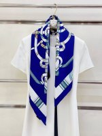 18姆米 双面同色 H**S真丝新款买了都说好看推荐 金质马刺 90 真丝方巾，顶级工艺超值专柜爆款立体呈现图案纹路实物档次极高特殊工艺高端研发惊艳问世特殊尖端