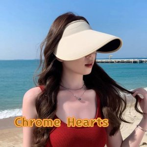 克罗心帽子双面戴2025新款夏季Uv防晒防紫外线空顶帽女款太阳遮阳帽遮脸