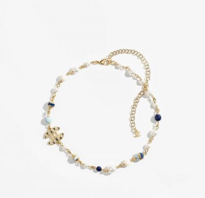 chanel蓝色珐琅系列 蓝色珐琅Logo项链春夏度假新品 好梦幻的颜色 可遇不可求